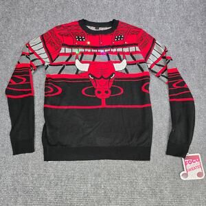 FOCO Chicago Bulls Bluetooth LED Light Up Team Speaker Sweater Mens L NWT